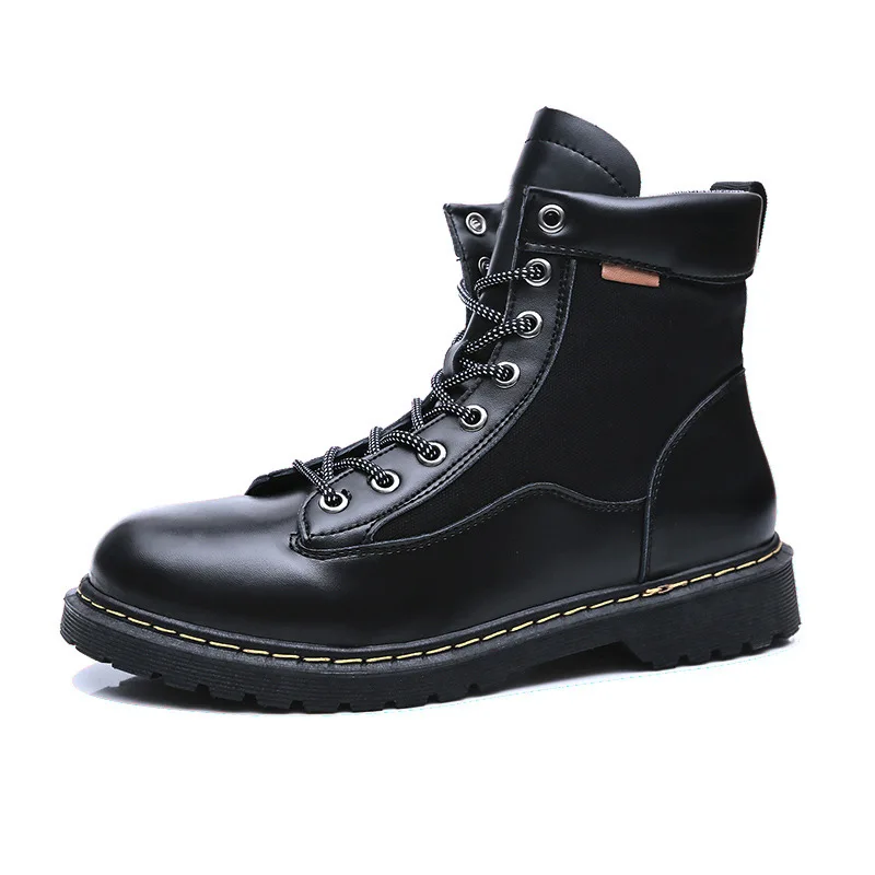 

2019 Spring and Autumn New High Men's Shoes Knight Men's Boots Fashion Wild Leather Strap Outdoor Hiking Men's Shoes