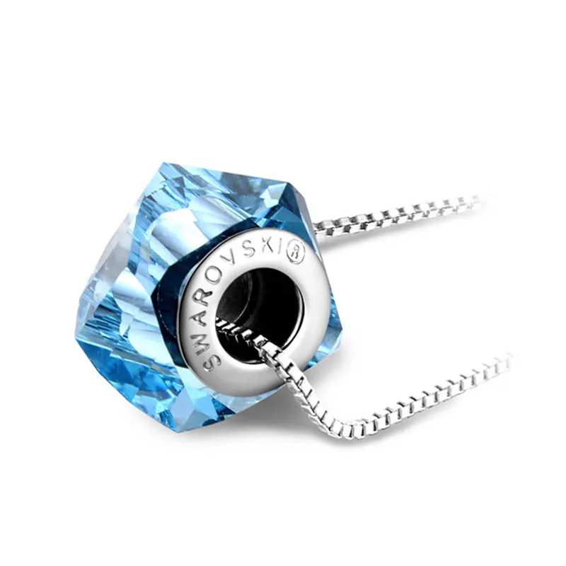 High quality Original 100 Crystals from Swarovski Elements Becharmed Helix Bead Pendant Necklaces With Brand Logo
