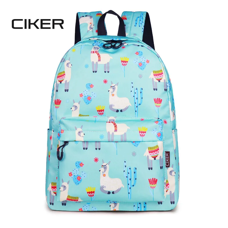 CIKER модные Водонепроницаемый Для женщин альпака кактус печати рюкзаки Колледж студент Bookbags Bagpack для девочек школьный ранец