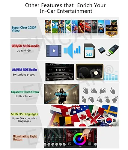 Excellent Camera+Android 6.0 Car DVD Player 2Din Car Stereo gps cassette tape recorder GPS Navigation Auto Radio WiFi+Free external Mic 4