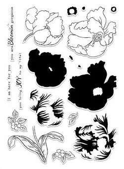 

Flowers Transparent Clear Silicone Stamp/Seal for DIY scrapbooking/photo album Decorative clear stamp W1364