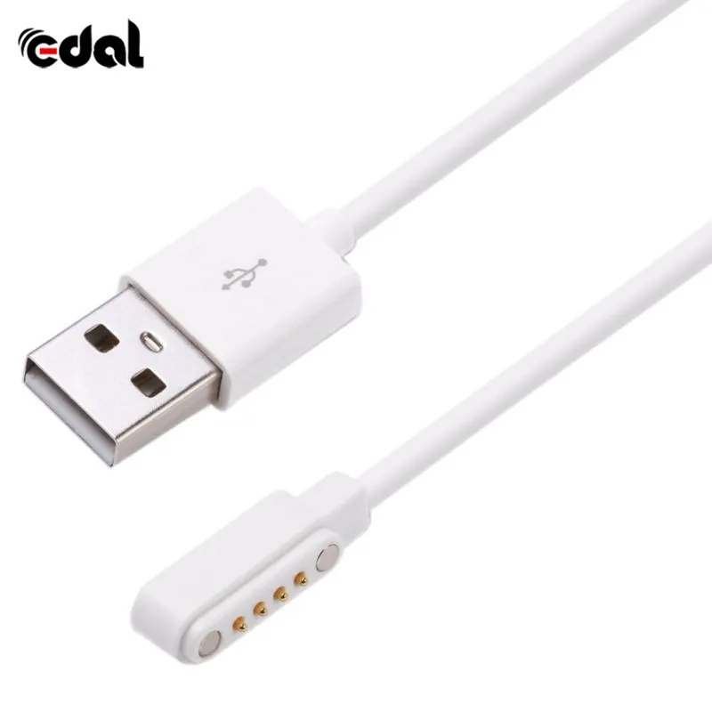 

Universal 4 Pin Magnetic Charge-type Charging Cable with Port Magnetics USB Power Charger Cables For Smart Watch White Color