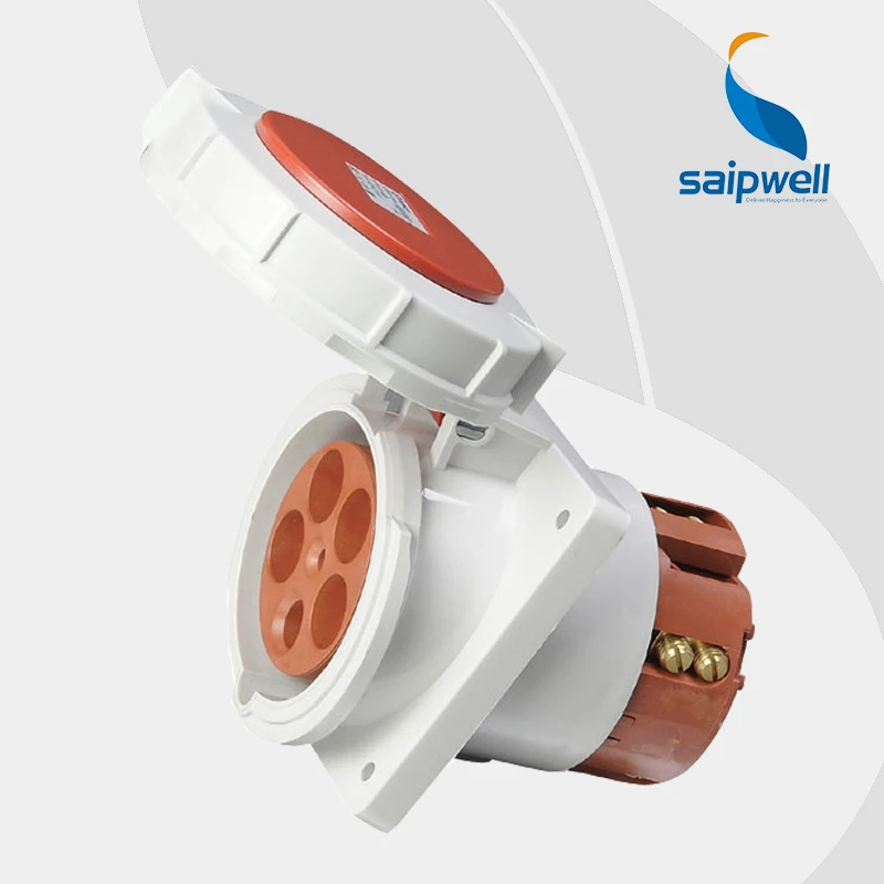 

Wholesale Saipwell female socket connector 5Pin 125A 400V waterproof IP67 socket outlet EN / IEC 60309-2 wall mounted type SP216