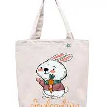 Joyloading дома Творческий мультфильм кролик Дизайн многоразовые Бакалея хозяйственная сумка на молнии Застежка складная сумка
