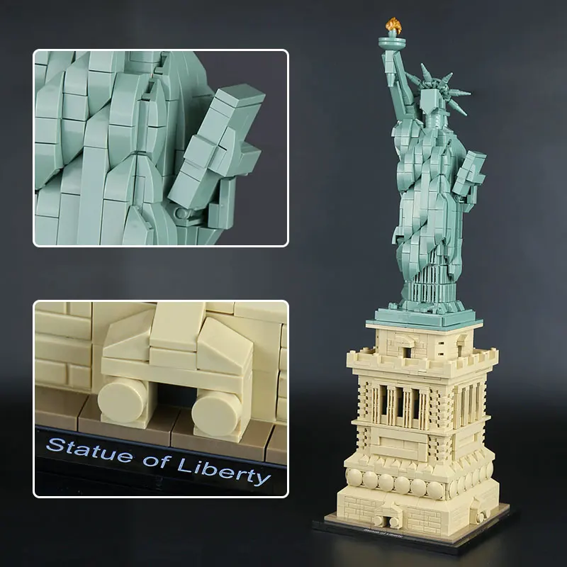 

Lepin 17011 Toys Architecture Series compatible with Lego 21042 State of Liberty Model Building Blocks Bricks Toys Kids Gift
