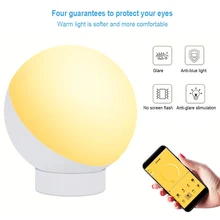 Горячая умный светодиодный настольный светильник, 7 Вт лампа для ухода за глазами, Wifi умный светодиодный свет работает с Amazon Alexa Google Assistant