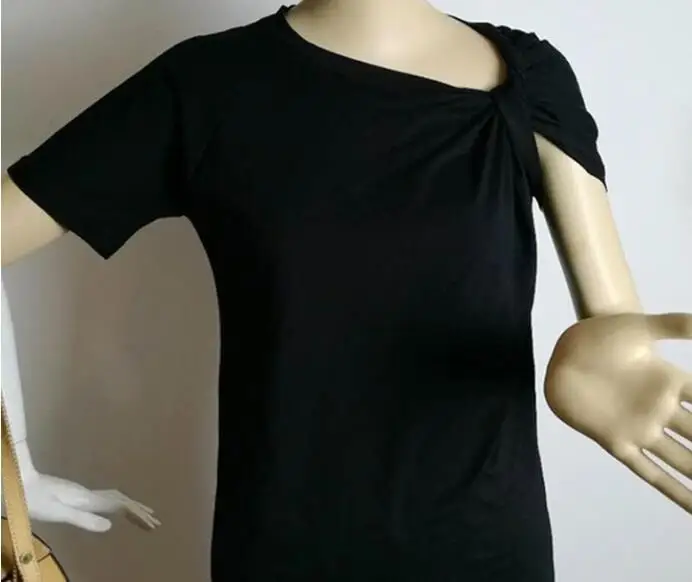 Cultiseed женская летняя футболка Футболки Женские однотонные хлопковые футболки с коротким рукавом топы женские модные Базовые Футболки Топы - Цвет: black