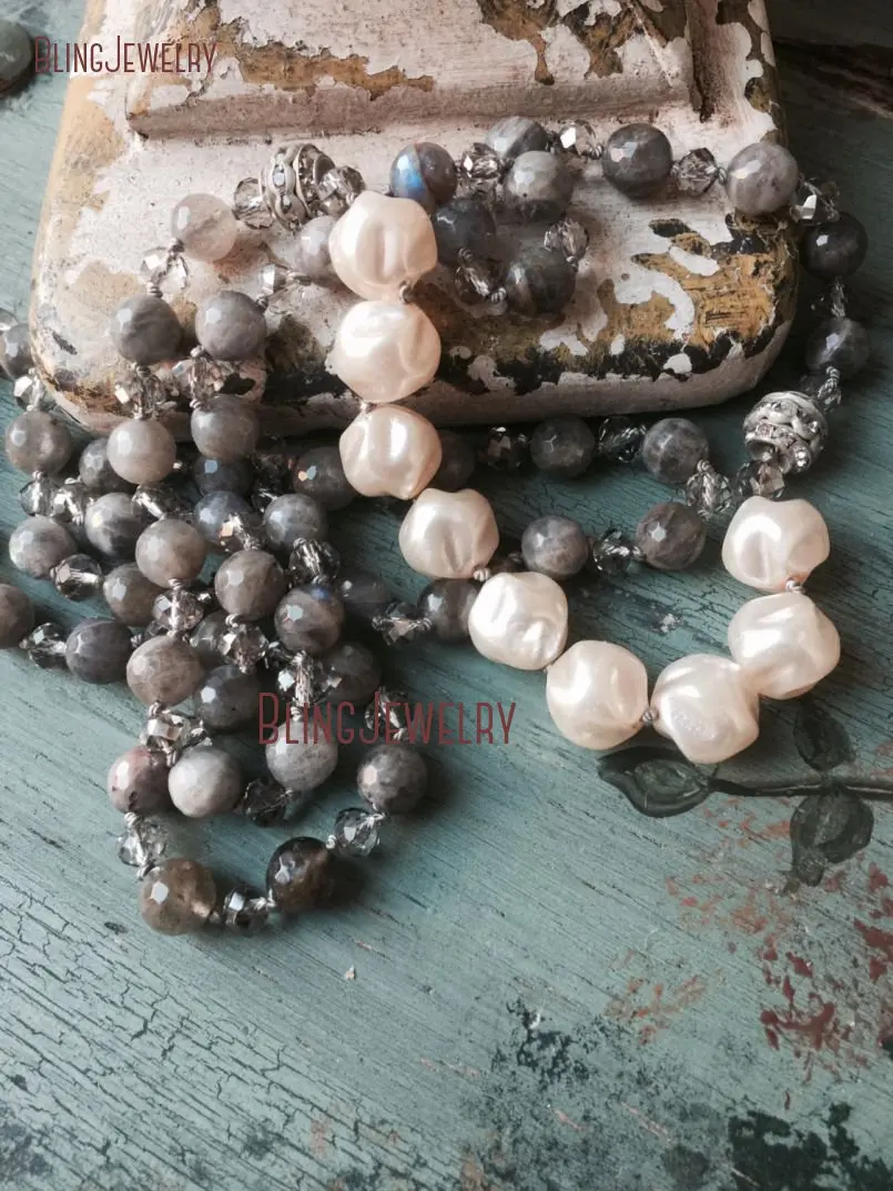 20190227-NM15573-shabby boho glam simple stone glass pearl hand knot versatile neutral necklace uptown chic jewelry_3