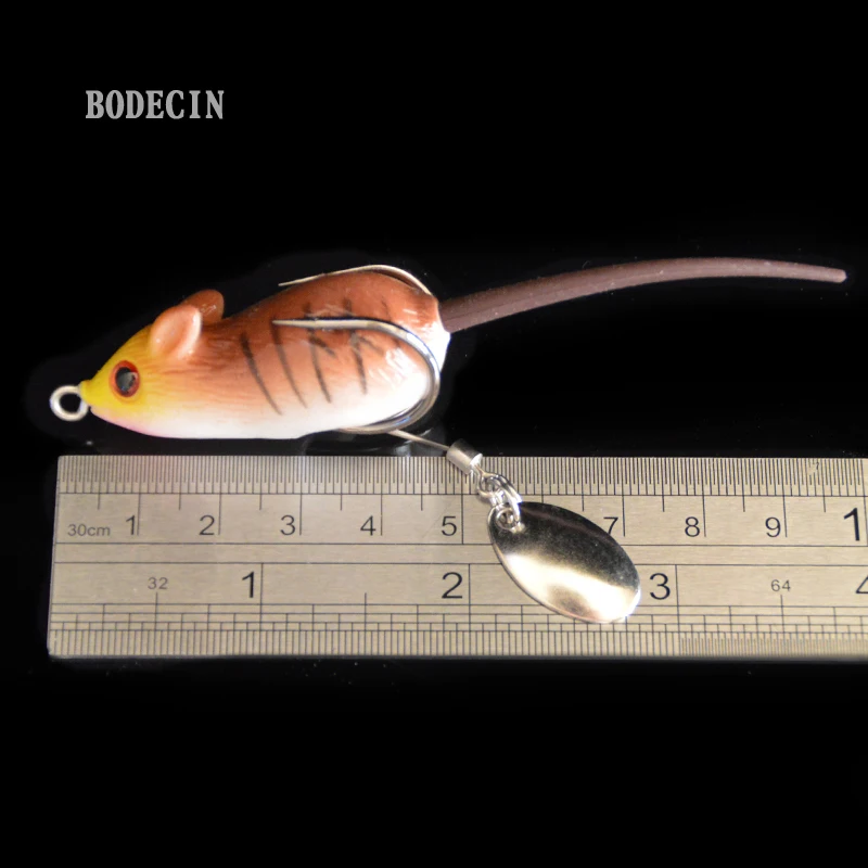 4PCS Fishing Lure Soft Lures For Fish Bait Hollow Body Mouse Baits China Artificial Swim Bait Shad Topwater Snakehead Hooks Sea (10)