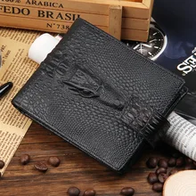 Heiße Mode Für Männer 100% Echtes Leder-krokodil Brieftaschen Bären-pfote Tragbare Kassen Geldbeutel Luxus Geld Clips Carteiras Masculina