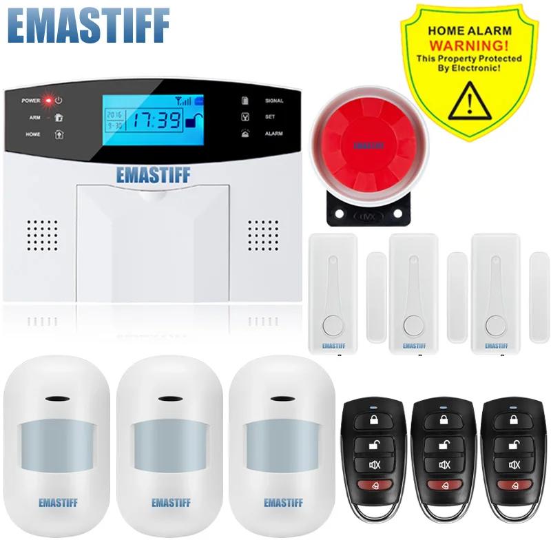 IOS Android APP Wired Wireless Home Security Tuya WIFI PSTN GSM Alarm System Intercom Remote Control Autodial Siren Sensor Kit smart alarm keypad Alarms & Sensors