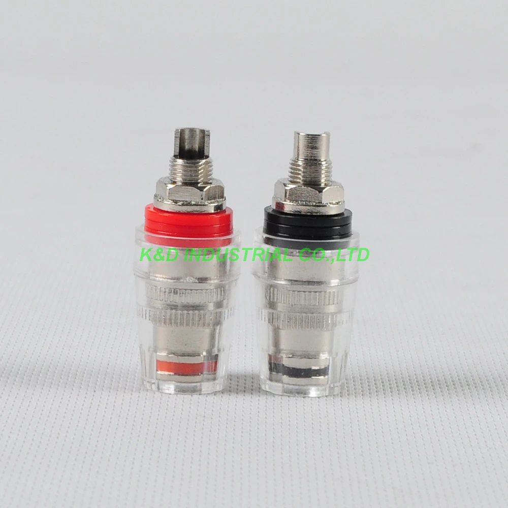 

2pcs Sliver Speaker Cable Tube Power Amplifier Terminal Plug Binding Post 46mm