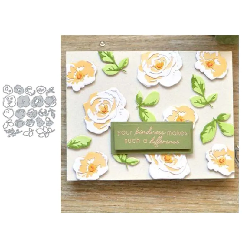 

22pc Metal Cutting Dies cut die new flower decoration Scrapbooking Album Paper DIY Card Craft Embossing Die Cuts