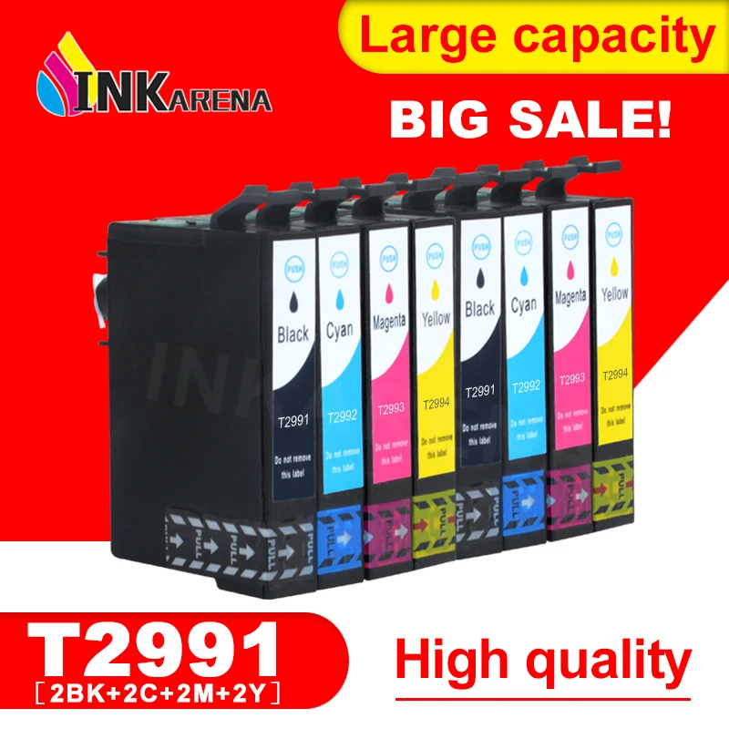 INKARENA 8 шт. 29XL T2991 T2996 T29XL полный картридж для принтера Epson 29 Expression Home XP 235 247 332 335