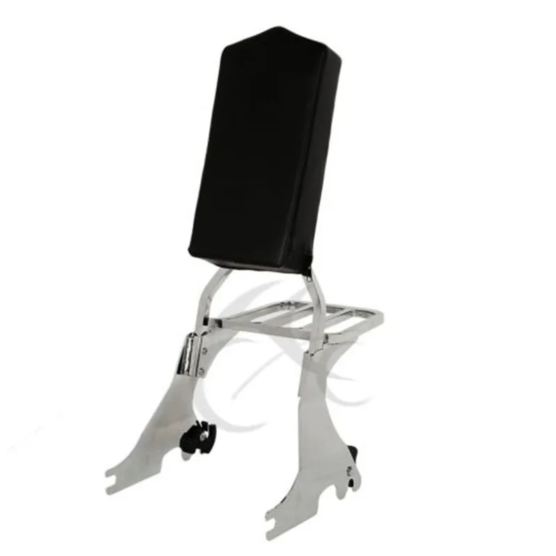

Chrome Adjustable Backrest Sissy Bar For Harley Sportster XL1200 XL883 2004-2018 48 72 Black Motorcycle