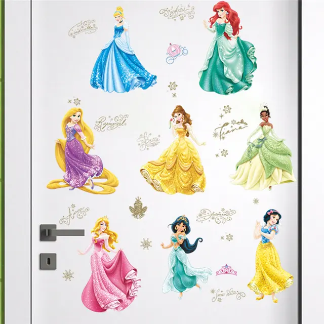 Carton Princess Castle Wall Stickers For Kids Rooms Free