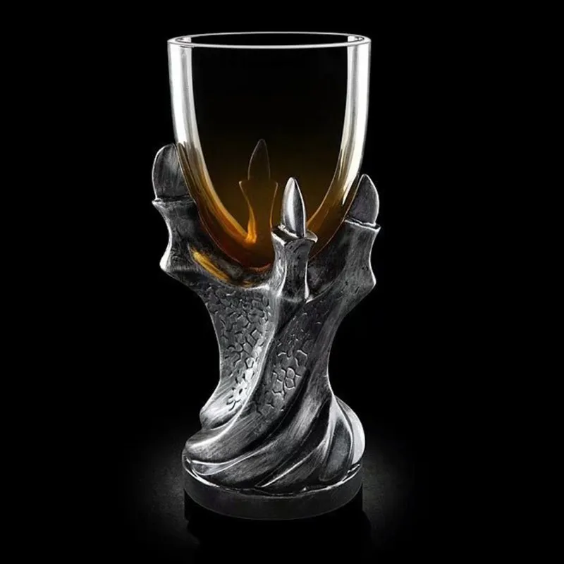 US $29.99 CrossBorder 3d Dragon Claw Resin Glass Goblet European And American Personality Skull Spirits Whisky Beer Mug Claw Cup