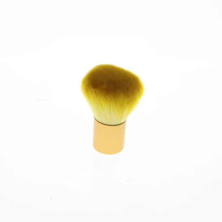 

Diameter 27mm Bottom Yellow Hair Single Short Handle Aluminium Best Cheap Professional Face Blush Powder Makeup Cosmetic Brush