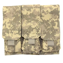 Охотничий Тактический Молле сумка Тройная M4 AR15 5,56 мм подсумок для съемки Пейнтбол