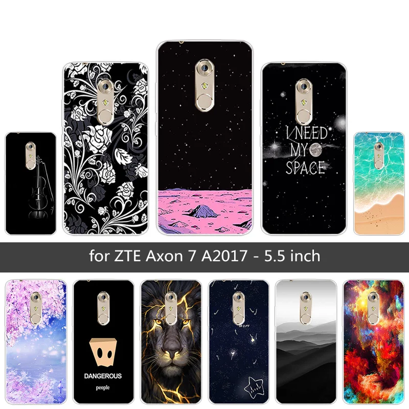 Для ZTE Axon 7 5 дюймов Sunrise задняя крышка Мягкий силиконовый чехол прозрачный TPU для