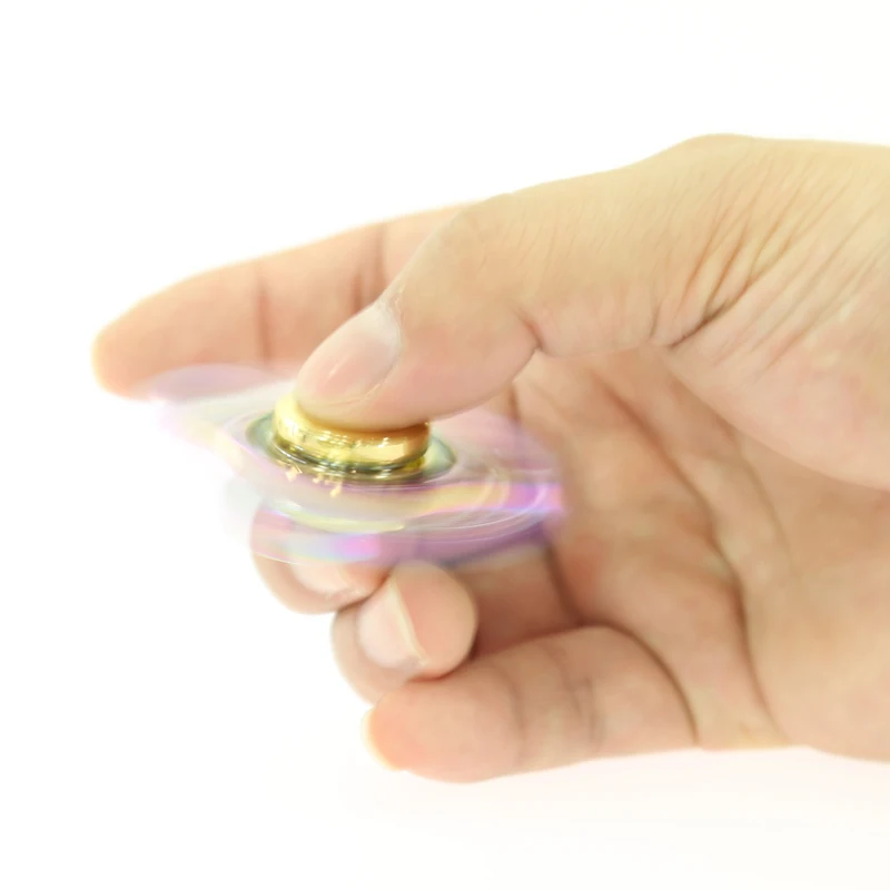 New Rainbow Hand Finger Fidget Spinner Fun Hand Game Desk Focus Toys Anxiety Stress Spinning Top Metal EDC Tri-Spinner Toy New Rainbow Hand Finger Fidget Spinner Fun Hand Game Desk Focus Toys Anxiety Stress Spinning Top Metal EDC Tri-Spinner Toy