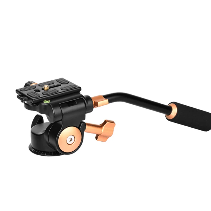 SOONPH Q08S Aluminum 3-Way Fluid Head Rocker Arm Video Tripod Ball Head for Canon Nikon Sony Fujifilm DSLR Camera Tripod Monopod