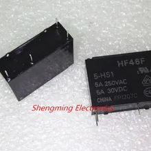 10 шт. 4 контакта HF46F-005-HS1 HF46F-012-HS1 HF46F-024-HS1 HF46F/5-HS1 HF46F/12-HS1 HF46F/24-HS1 5VDC 12VDC 24VDC 5A 250VAC реле