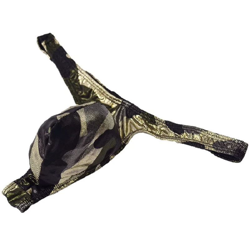 

Low rise men's sexy underwear cool print big thong and s string panties