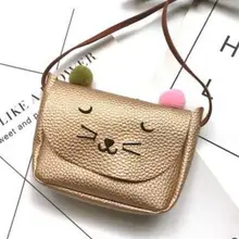 Из искусственной кожи, для детей, маленькая кошка, мини-сумка, подходящая одежда, Hairball, Забавный котенок, милая сумка-мессенджер, детский Кошелек вечерние сумочки