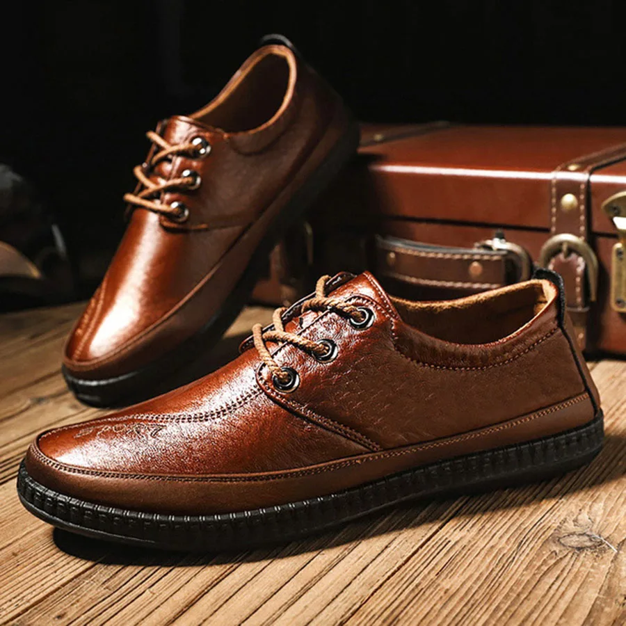 New Soft And Comfortable Men'S Shoes British Style Business &amp Casual Lace-Up Hard-Wearing Anti-Skid Male | Обувь