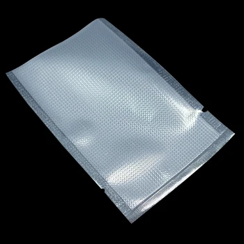 

100Pcs/lot Lined Nylon Plastic Open Top Food Storage Package Pouch Vacuum Heat Seal Frozen Meat Sausage Fresh Packing Bags