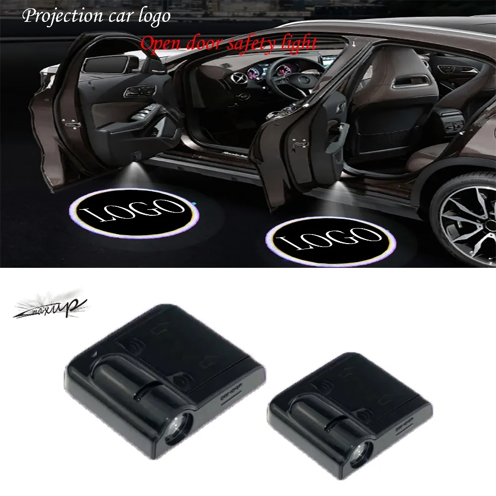 

Maxup 2pcs car logo reflector car door welcome light for Jaguar XEL XFL E-PACE F-TYPE XJ XE I-PACE XF Sportbrake decorative lamp