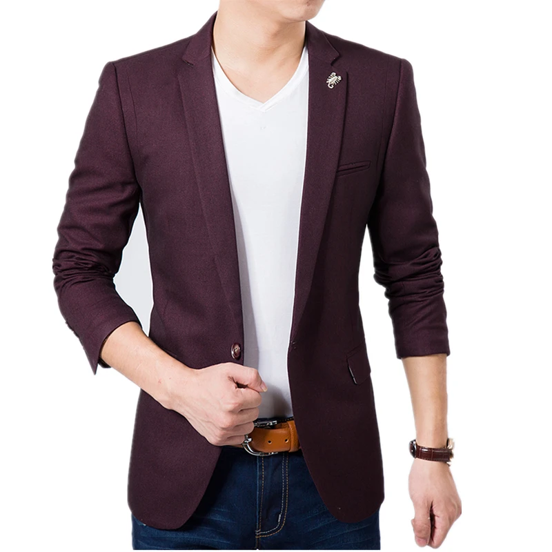 Hot!! Stylish men's blazer suit 2016 Men's Casual Slim fit Blazer