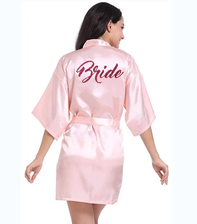 Невесты халаты пижамы халат свадебные туфли невесты халаты Пижама Халат одежда для сна Женская халат рубашка ночная рубашка