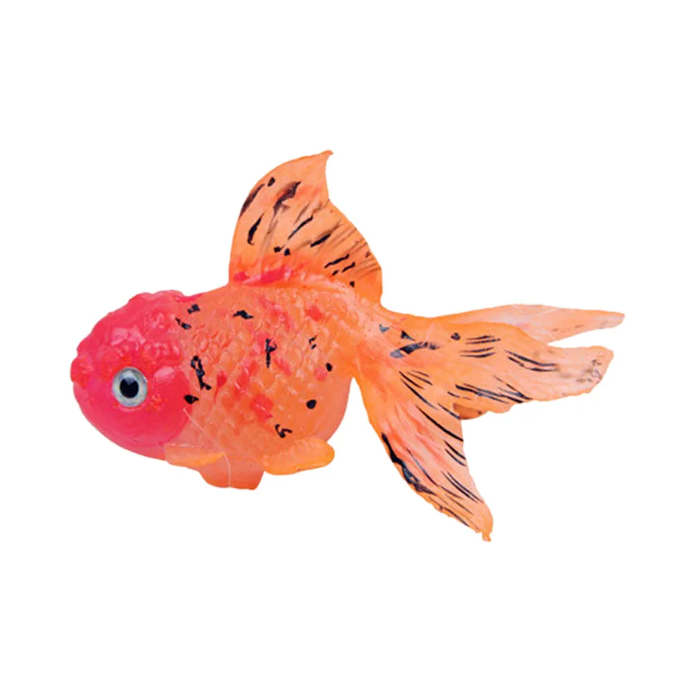 Светящаяся искусственная Золотая рыбка, силиконовый аквариумный орнамент, светится в темноте, украшение для аквариума, Лучшая цена