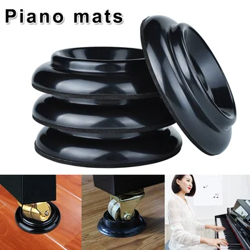 

4Pcs Plastic Piano Coasters Upright Caster Cups Legs Pad for Piano Furniture DX88