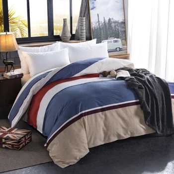 

New Design 2019 1Pcs Duvet Cover Plaid Stripes Quilt Cover Skin Care Cotton Bedclothes 150x200cm/180x220cm/200x230cm Size