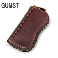 Мужские кошельки для ключей от машины, Натуральная Воловья кожа, мужской держатель для ключей, органайзер, ключница, Брелок Сумочка, брелок для ключей, сумка, чехол для ключей