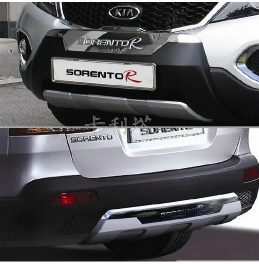 JIOYNG подходит для Kia Sorento 2009-2012 передний+ задний бампер диффузор бамперы для губ защитная накладка ABS хромированная отделка