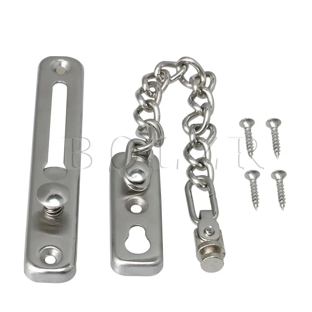 

BQLZR Door Chain Lock Thickening Solid Stainless Steel Door Security Chain Guard for Inside Door Come with 4 Screws
