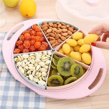 Apple Форма четыре точки тарелка для фруктов конфет закуски крышка украшения пластиковый поднос Творческий модные свадебные КОНФЕТНИЦА