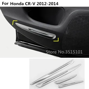 

Car ABS Chrome Inside Door Near Audio Speak Sound Cover Ring Case Follow Trim Hoods 4pcs For Honda CRV CR-V 2012 2013 2014