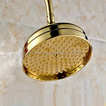 

Luxury Golden Gold Brass Bathroom Rain Shower Head Top Rainfall Shower Head Water Saving Shower Heads Ksh009