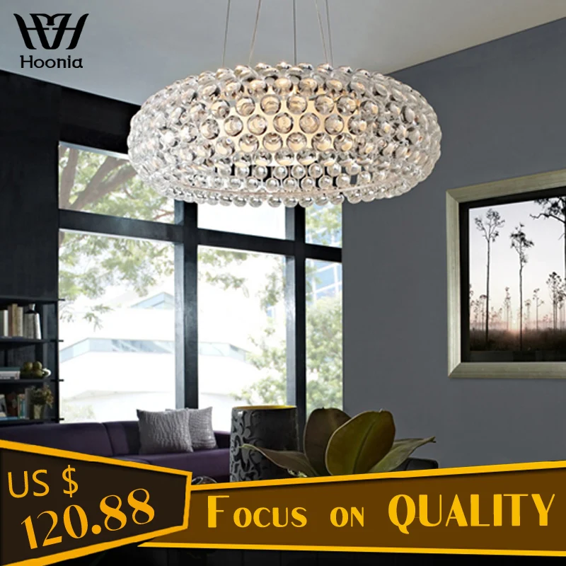 

110V/220V R7S Bulb Pendant Light Caboche Acrylic Balls Pendent lamp Dinning Room Living Room Bedroom Hanging Lamp Free Shipping