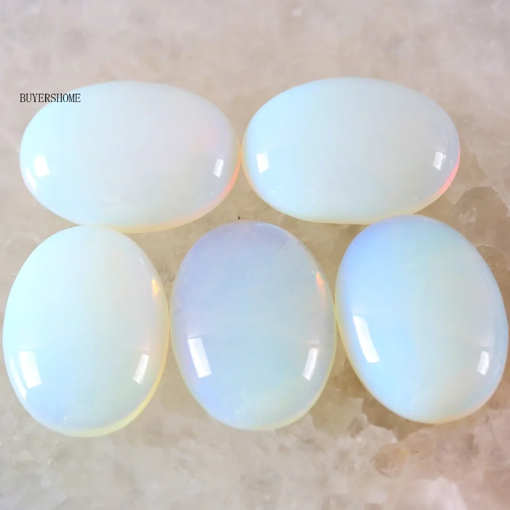 

Free Shipping 18x25MM Oval Natural Stone Bead White Opal CAB Cabochon For Jewelry Making DIY Bracelet Necklace 1Pcs K560