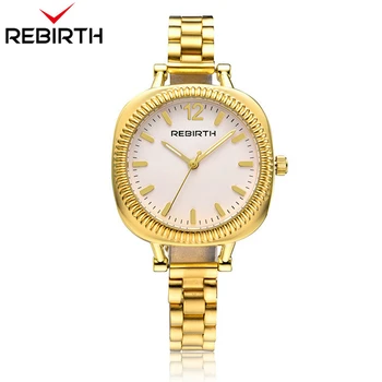 

REBIRTH Fashion watch women Casual luxury Ladies Watches Full Stainless Steel Quartz Analog Elegant female hour with Watch Box