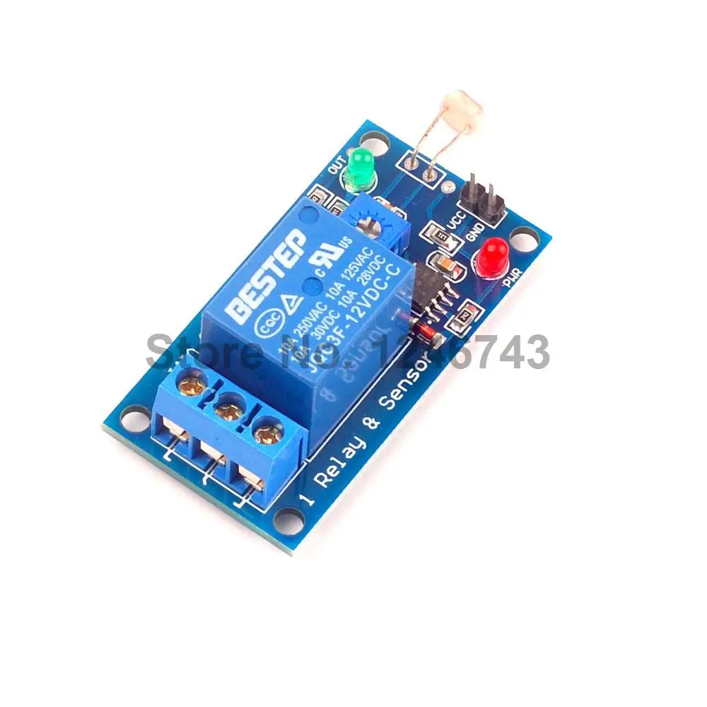 

12V Photosensitive Relay Module Light Switch Photosensitive Sensor