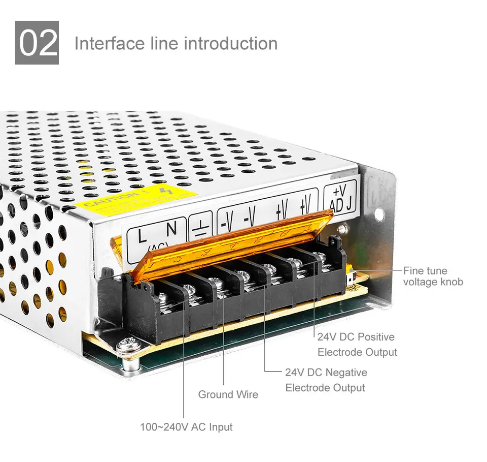 AC110V 220V para DC24V 1A 2A 3A