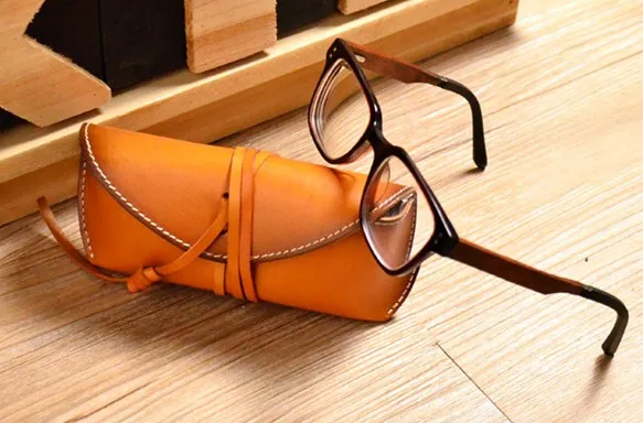 

2019 Sale New Colored Lenses For Eyes Leather Glasses Case Vintage Roping Package Genuine Box Sunglasses Bag Handmade Goods