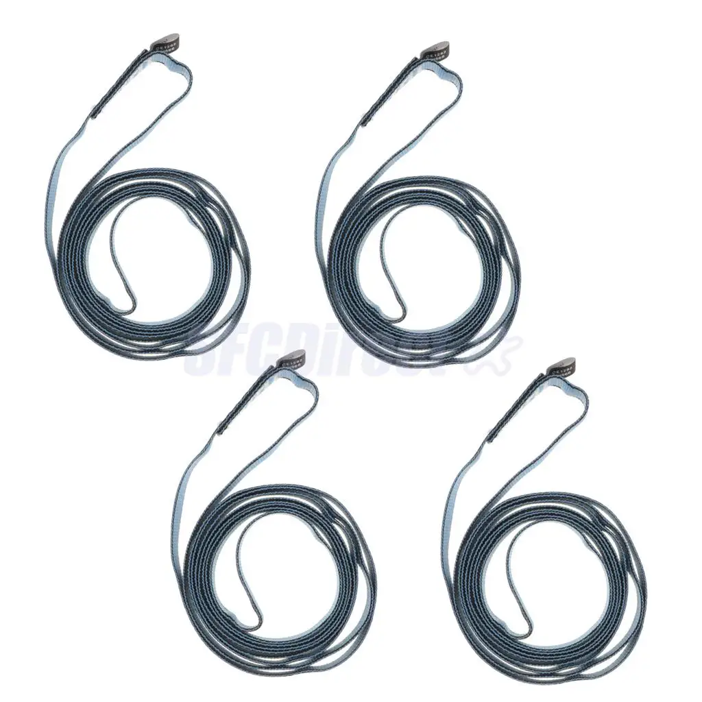 4pcs Safety Rock Climbing Mountaineering Sling Webbing Strap Cord Lanyard Loop Quick Connect 23KN